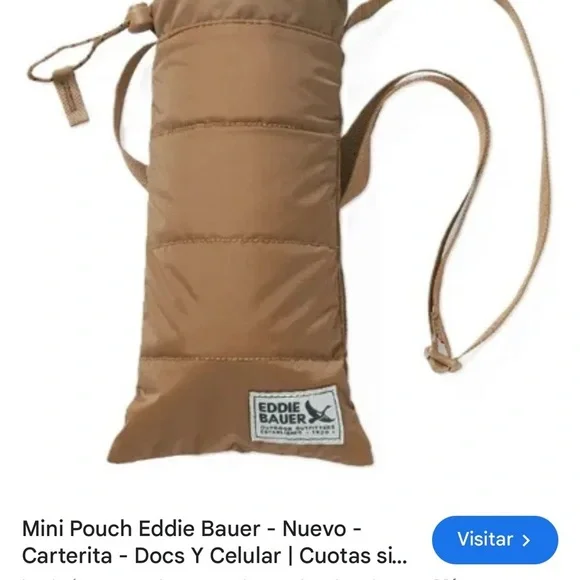 Eddie Bauer Olive Quilted Pouch - Picture 8 of 8